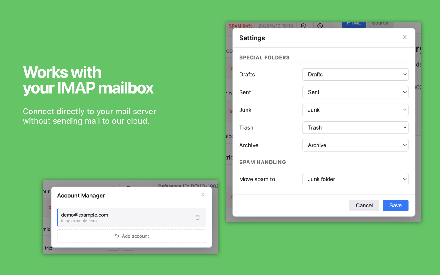 Your email never leaves your Mac